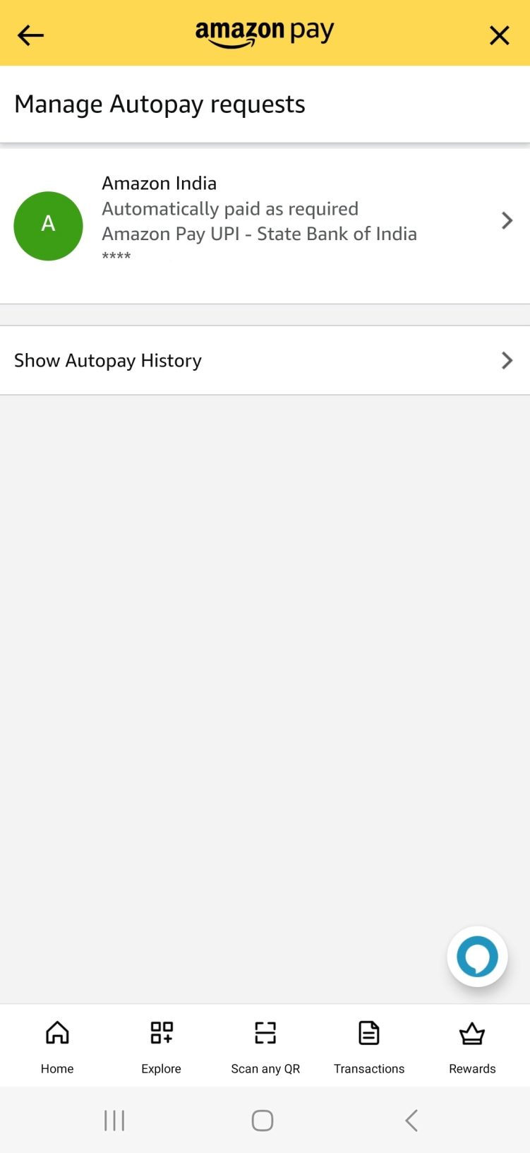 How to delete / pause Amazon Pay UPI mandate subscriptions